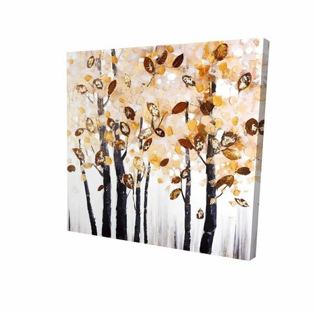 FONDO 32 x 32 in. Texturized Leaves Trees-Print on Canvas FO2787991